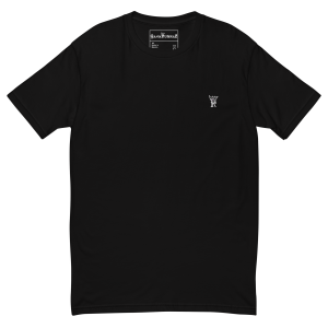 GameRunnaZ Men's  Embroidered Classic Black Fitted Tee