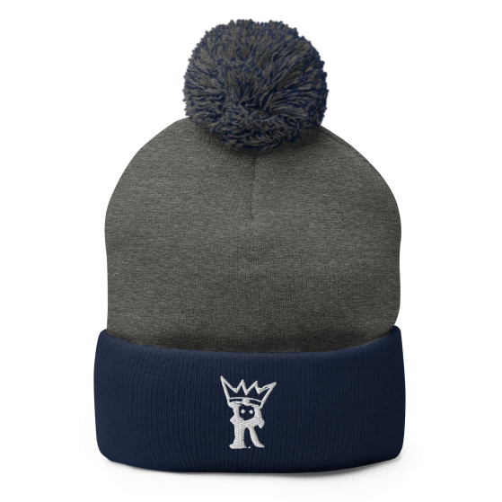 The Snowman: White Crown "R" Pom Beanie